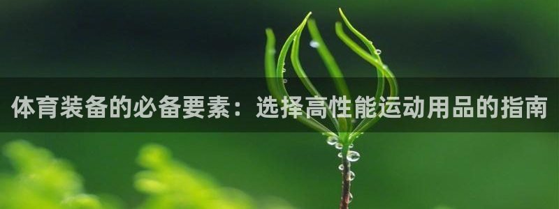 欧陆游戏平台：体育装备的必备要素：选择高性能运动用品
